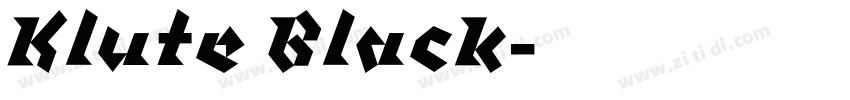 Klute Black字体转换
